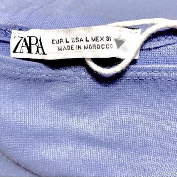 NWOT ZARA Elegant Blue Sleeveless Dress - Picture 3 of 6